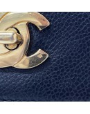 CHANEL Vintage CC Logo Backpack in Black Grained Calfskin – GHW