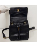 CHANEL Vintage CC Logo Backpack in Black Grained Calfskin – GHW