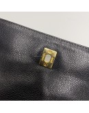 CHANEL Vintage CC Logo Backpack in Black Grained Calfskin – GHW