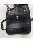 CHANEL Vintage CC Logo Backpack in Black Grained Calfskin – GHW