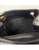 CHANEL Vintage CC Logo Backpack in Black Grained Calfskin – GHW
