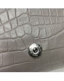 YVES SAINT LAURENT Medium College Monogram Satchel in Grey Croc Embossed Calfskin – RHW