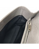 YVES SAINT LAURENT Medium College Monogram Satchel in Grey Croc Embossed Calfskin – RHW