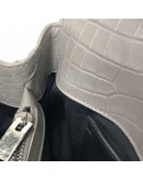 YVES SAINT LAURENT Medium College Monogram Satchel in Grey Croc Embossed Calfskin – RHW