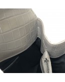 YVES SAINT LAURENT Medium College Monogram Satchel in Grey Croc Embossed Calfskin – RHW