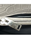 YVES SAINT LAURENT Medium College Monogram Satchel in Grey Croc Embossed Calfskin – RHW