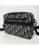 CHRISTIAN DIOR Safari Bag with Strap in Beige and Black Dior Oblique Jacquard - SHW (Year 2021)