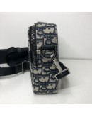 CHRISTIAN DIOR Safari Bag with Strap in Beige and Black Dior Oblique Jacquard - SHW (Year 2021)