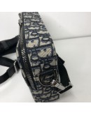 CHRISTIAN DIOR Safari Bag with Strap in Beige and Black Dior Oblique Jacquard - SHW (Year 2021)