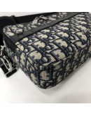 CHRISTIAN DIOR Safari Bag with Strap in Beige and Black Dior Oblique Jacquard - SHW (Year 2021)