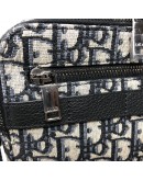 CHRISTIAN DIOR Safari Bag with Strap in Beige and Black Dior Oblique Jacquard - SHW (Year 2021)