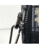 CHRISTIAN DIOR Safari Bag with Strap in Beige and Black Dior Oblique Jacquard - SHW (Year 2021)