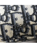 CHRISTIAN DIOR Safari Bag with Strap in Beige and Black Dior Oblique Jacquard - SHW (Year 2021)