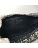 CHRISTIAN DIOR Safari Bag with Strap in Beige and Black Dior Oblique Jacquard - SHW (Year 2021)