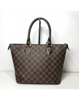 LOUIS VUITTON Damier Ebene Saleya PM Tote Bag – GHW