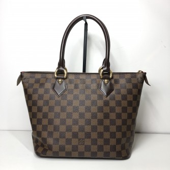 LOUIS VUITTON Damier Ebene Saleya PM Tote Bag – GHW