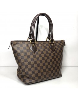 LOUIS VUITTON Damier Ebene Saleya PM Tote Bag – GHW