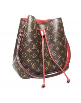 LOUIS VUITTON Monogram NeoNoe MM Drawstring Bucket Bag in Red – GHW (Year 2018)