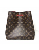 LOUIS VUITTON Monogram NeoNoe MM Drawstring Bucket Bag in Red – GHW (Year 2018)