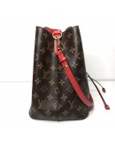 LOUIS VUITTON Monogram NeoNoe MM Drawstring Bucket Bag in Red – GHW (Year 2018)