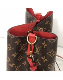 LOUIS VUITTON Monogram NeoNoe MM Drawstring Bucket Bag in Red – GHW (Year 2018)