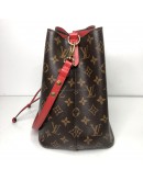 LOUIS VUITTON Monogram NeoNoe MM Drawstring Bucket Bag in Red – GHW (Year 2018)