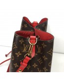 LOUIS VUITTON Monogram NeoNoe MM Drawstring Bucket Bag in Red – GHW (Year 2018)