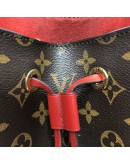 LOUIS VUITTON Monogram NeoNoe MM Drawstring Bucket Bag in Red – GHW (Year 2018)