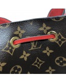 LOUIS VUITTON Monogram NeoNoe MM Drawstring Bucket Bag in Red – GHW (Year 2018)