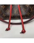 LOUIS VUITTON Monogram NeoNoe MM Drawstring Bucket Bag in Red – GHW (Year 2018)