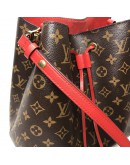 LOUIS VUITTON Monogram NeoNoe MM Drawstring Bucket Bag in Red – GHW (Year 2018)