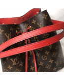 LOUIS VUITTON Monogram NeoNoe MM Drawstring Bucket Bag in Red – GHW (Year 2018)