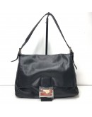 FENDI Mamma Baguette Shoulder Bag in Black Lambskin – SHW