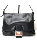FENDI Mamma Baguette Shoulder Bag in Black Lambskin – SHW