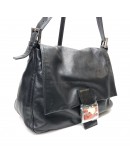FENDI Mamma Baguette Shoulder Bag in Black Lambskin – SHW