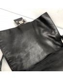 FENDI Mamma Baguette Shoulder Bag in Black Lambskin – SHW