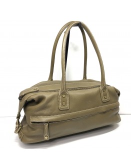 CELINE East West Satchel Shoulder Bag in Taupe Soft Grained Calfskin – GHW