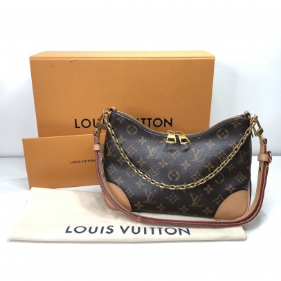 LOUIS VUITTON Monogram Boulogne PM Handbag with Shoulder Strap – GHW (Microchip – Year 2022)