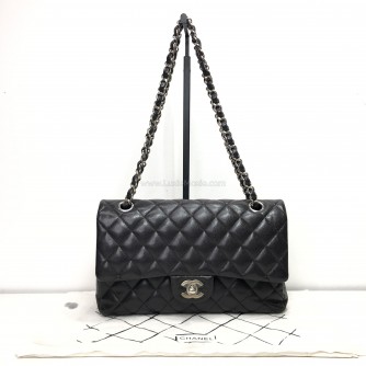 CHANEL Medium Classic Flap (CF) Shoulder Bag in Black Caviar - SHW (Series 26 - Year 2019)