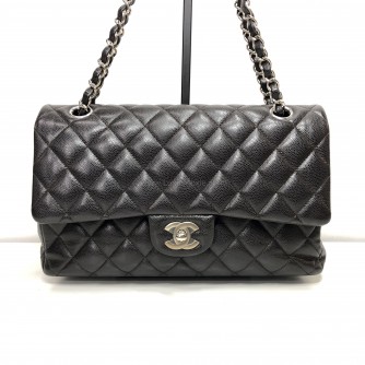 CHANEL Medium Classic Flap (CF) Shoulder Bag in Black Caviar - SHW (Series 26 - Year 2019)