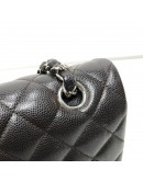 CHANEL Medium Classic Flap (CF) Shoulder Bag in Black Caviar - SHW (Series 26 - Year 2019)