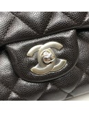 CHANEL Medium Classic Flap (CF) Shoulder Bag in Black Caviar - SHW (Series 26 - Year 2019)