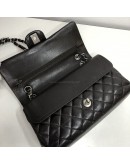 CHANEL Medium Classic Flap (CF) Shoulder Bag in Black Caviar - SHW (Series 26 - Year 2019)