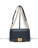 CHANEL Medium Leboy Flap in Dark Blue Caviar – GHW (Series 24 – Year 2018)