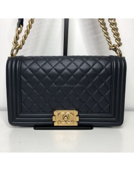 CHANEL Medium Leboy Flap in Dark Blue Caviar – GHW (Series 24 – Year 2018)