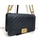 CHANEL Medium Leboy Flap in Dark Blue Caviar – GHW (Series 24 – Year 2018)