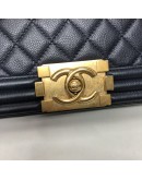 CHANEL Medium Leboy Flap in Dark Blue Caviar – GHW (Series 24 – Year 2018)