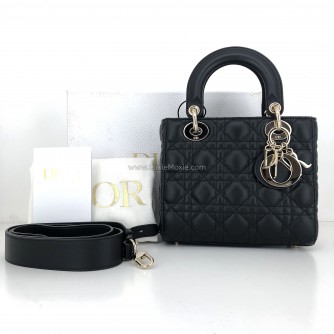 CHRISTIAN DIOR Small Lady Dior My ABCDior Bag in Black Cannage Lambskin – GHW (Year 2021)