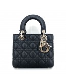 CHRISTIAN DIOR Small Lady Dior My ABCDior Bag in Black Cannage Lambskin – GHW (Year 2021)