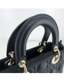 CHRISTIAN DIOR Small Lady Dior My ABCDior Bag in Black Cannage Lambskin – GHW (Year 2021)